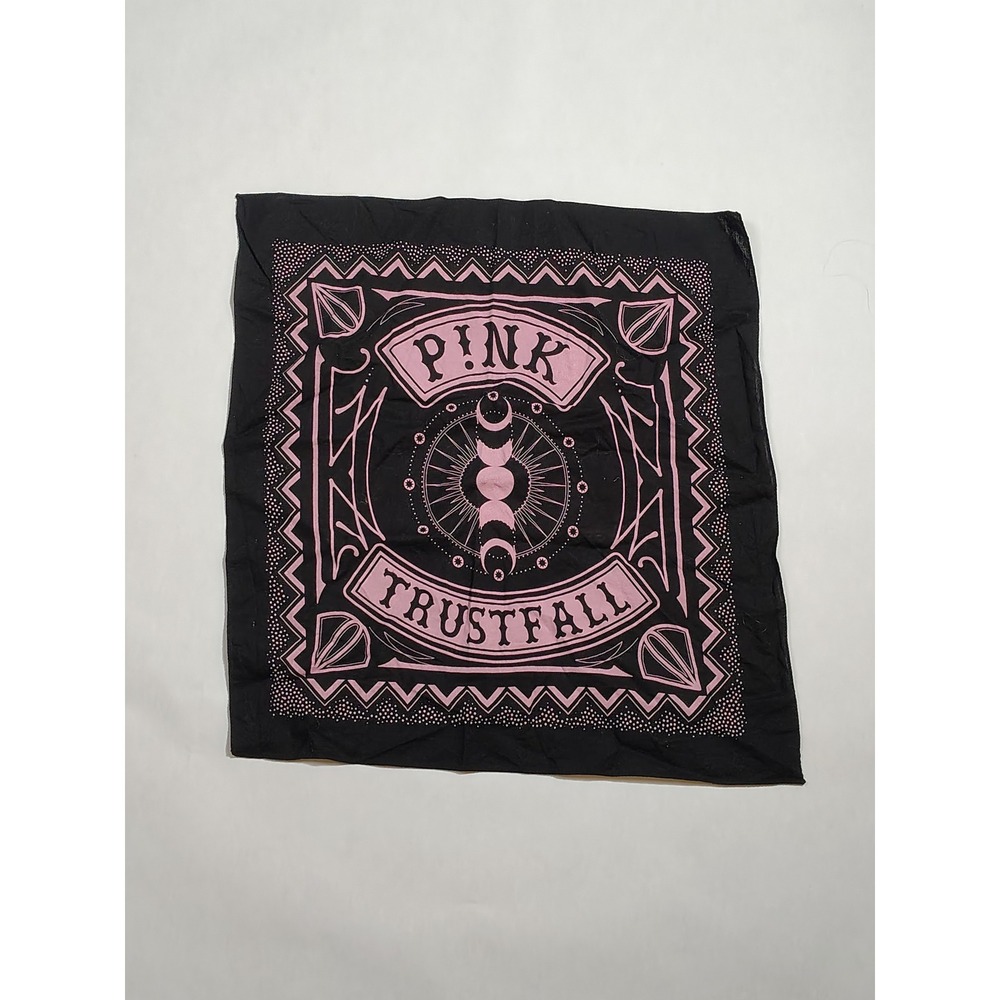 Pink Trustfall Tour Bandana Black Pink Moon Phase Celestial Concert Merch Scarf